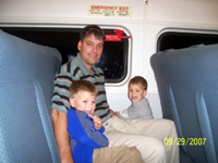 On the train to Central Park.